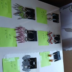 Fashion Jewelry Silver and Green Earrings